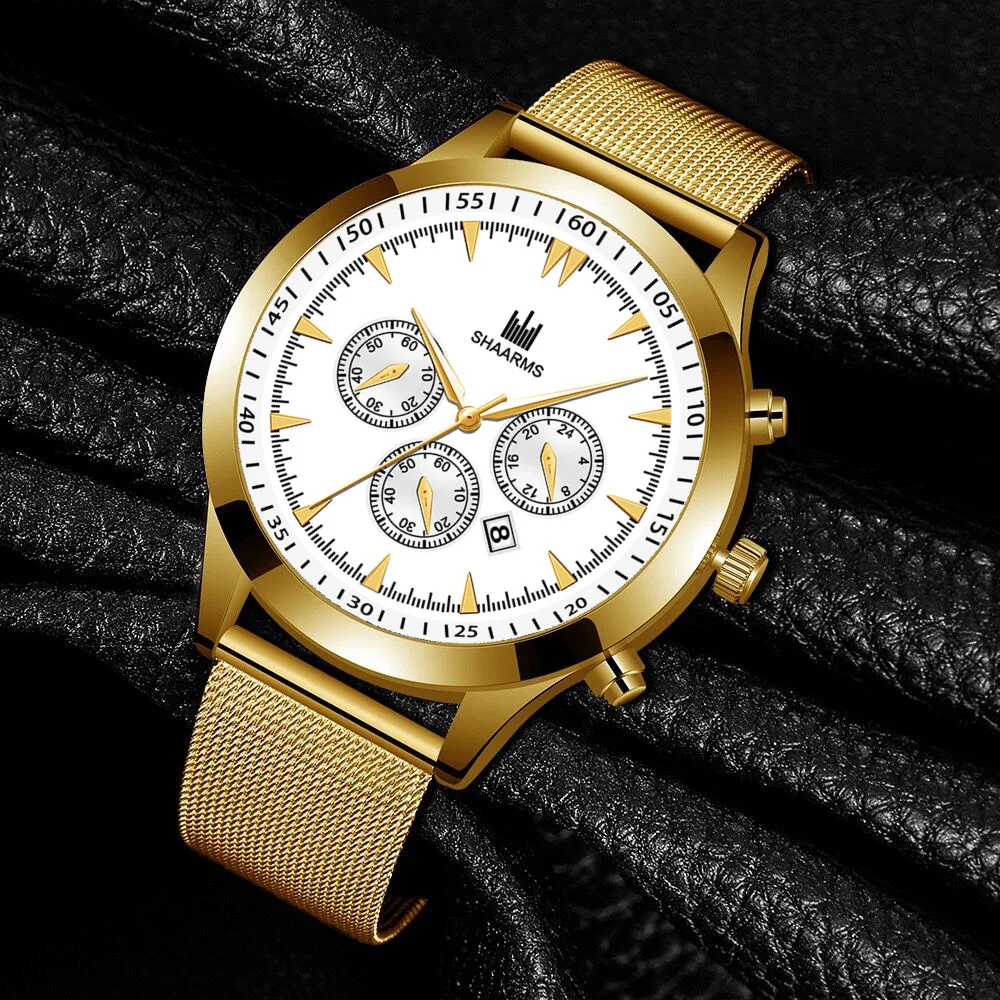

2021 Reloj Hombr часы мужские модные спортивные из нержавеющей стали чехол сетчатый ремешок часы кварцевые деловые наручные часы Мужские часы