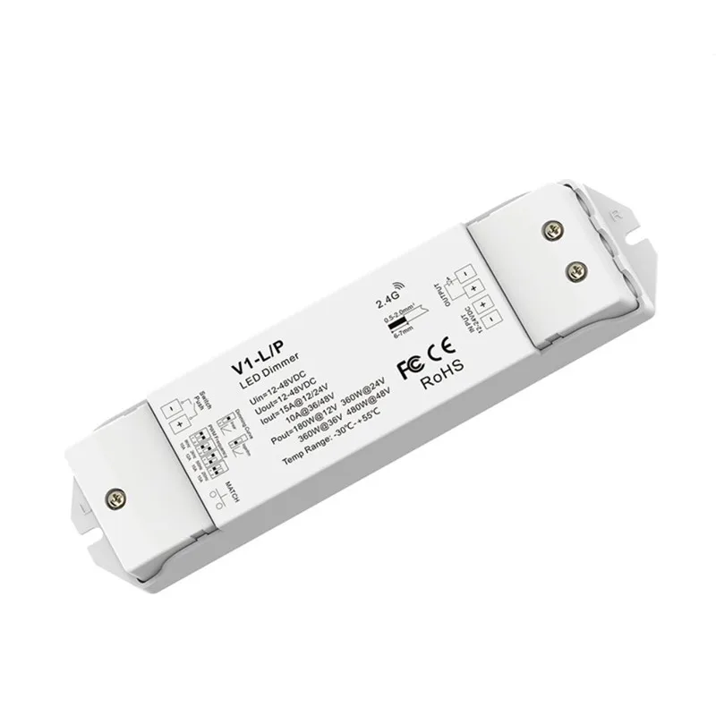 1CH * 15A 12 48VDC CV контроллер с эффектом приглушения света/P|Контролеры RGB| |