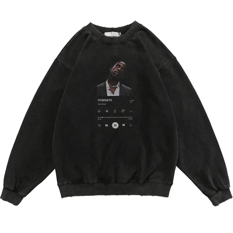 

Свитшот мужской/женский, в стиле хип-хоп, с принтом рок-звезд