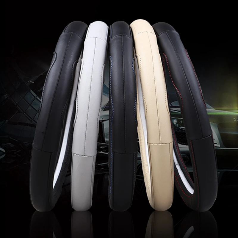 Чехол на рулевое колесо кожаный чехол автомобильные аксессуары 38/36/39 см для Ford Focus