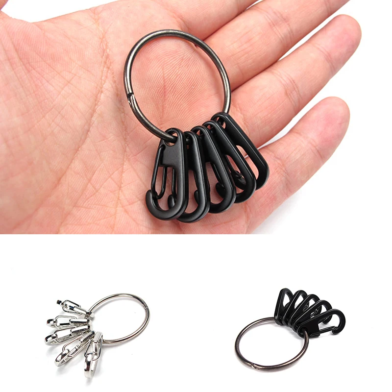 

Alloy Carabiner Bottle Hook Keychain Buckle Hanging Padlock Release Keyring Camping Hiking tents Spring Snap Hook Keychains