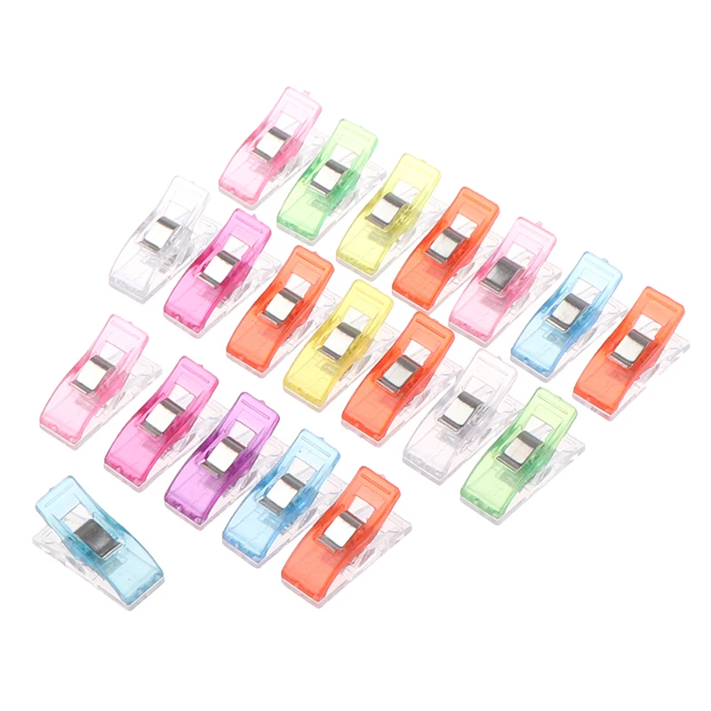 

20pcs Mixed Color Plastic Edging Clip Plastic Small Clip Sewing Positioning Clip Sewing Tool Accessory DIY Crafts