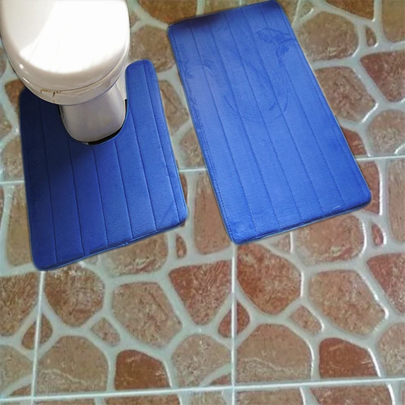 Ковер для ванной комнаты Коралловый бархатный нескользящий U образный коврик