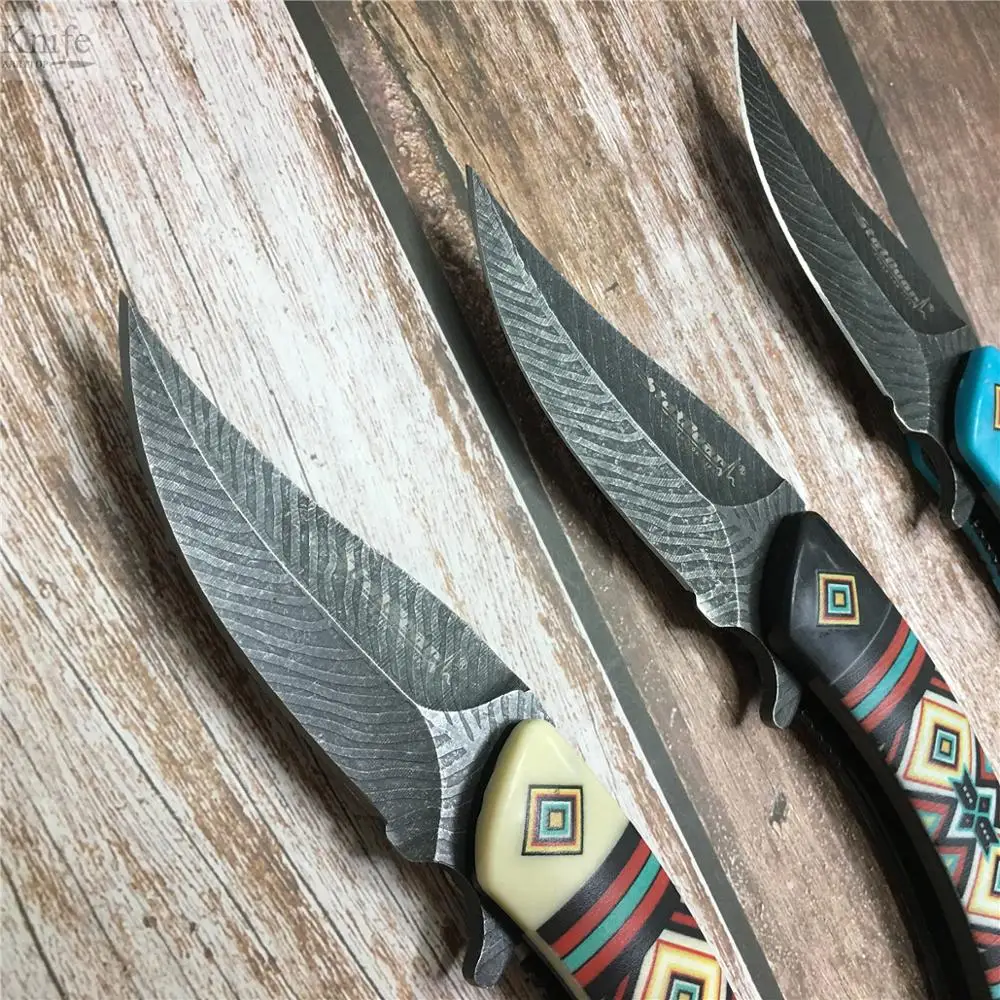 

Indian Totem Steel Outdoor Folding knife Camping Pocket Knives Survival Tool Sharp fruit knife NF018
