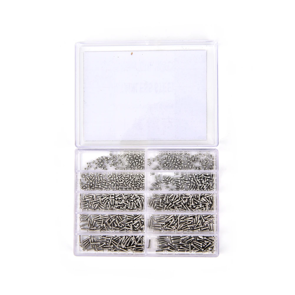 

Universal 1000pcs Tiny Precision Screws For Watch Eyeglass Glasses Phone Tablet Repair Tool Set Kit Wholesale with box
