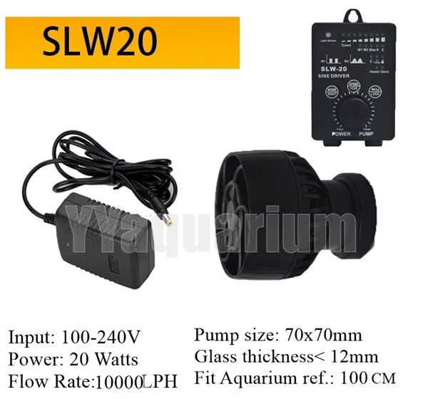 SLW20 10000LPH Jebao WI-FI SOW-5M SLW-10 SLW-20 SLW-30 SOSINE волна потока Wavemaker супер тихий мощный Коралловый Риф Морской насос 4000-10000-16000LPH - Цвет: SLW20 10000LPH