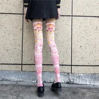 pegasus unicorn cartoon stockings for women thin silk high tube over knee thigh sexy stockings girl cosplay pink jk long socks