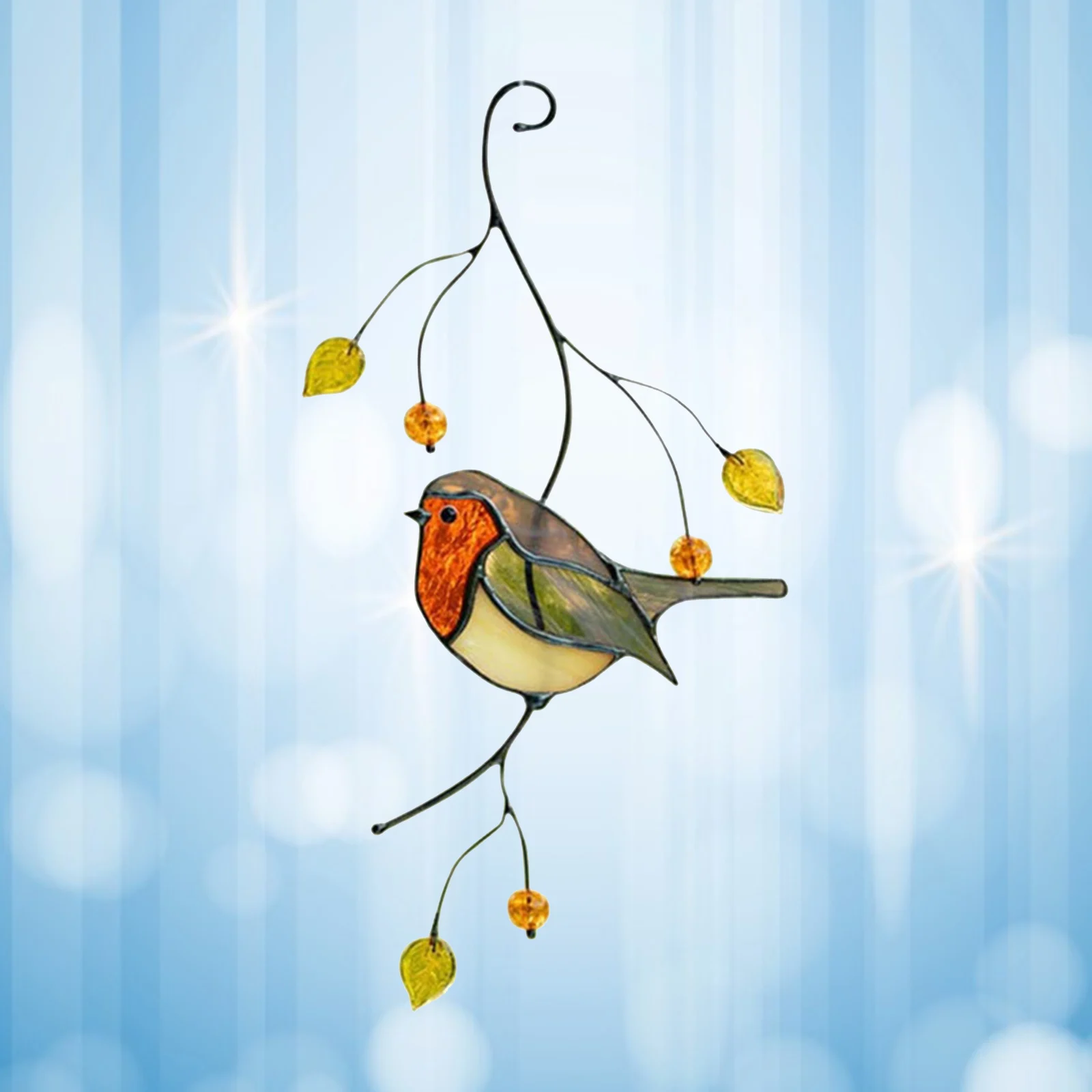 Премиум металлическое украшение для сувенира птицы окошко дерево подвеска дома