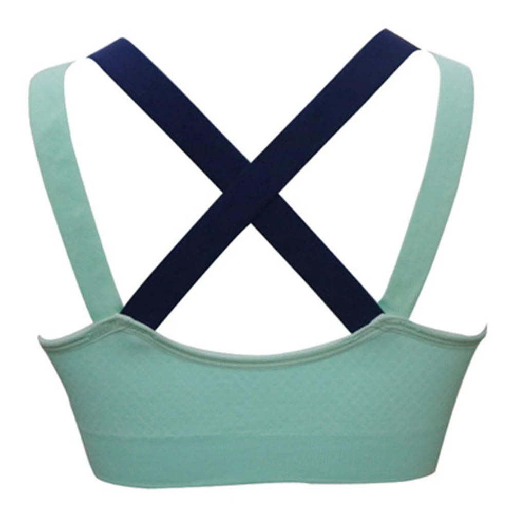 

Newly 3D Back Crossover Sports Bra Wirefree Fitness Vest Running Shockproof Underwear BN99
