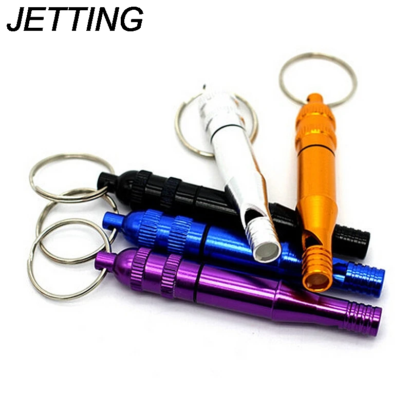 

HOT Outdoor Alloy Whistles Waterproof Random Color Aluminum Survival Whistle Hiking Camping Keychain