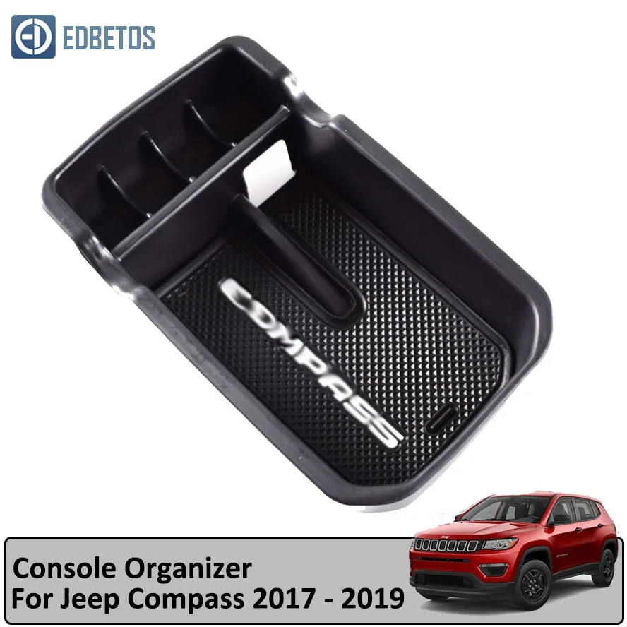 Compass Подлокотник для хранения перчаток для Jeep Compass- Jeep Renegade- центральная консоль Органайзер лоток интерьерные аксессуары - Цвет: Compass