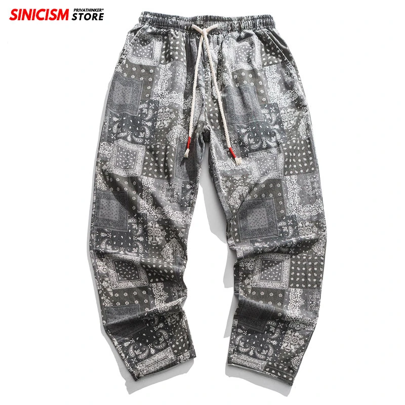 

Sinicism Store Male Streetwear Hip Hop Print Casual Joggers Clothes Men Loose Harem Pants Mens 2020 Tie Dye Vintage Trousers