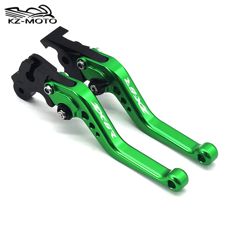

CNC Aluminum Motorcycle Short Brake Clutch Levers For Kawasaki ZX6R 636 2019 2020 ZX-6R LOGO zx-6r 636 Short Levers Accessories