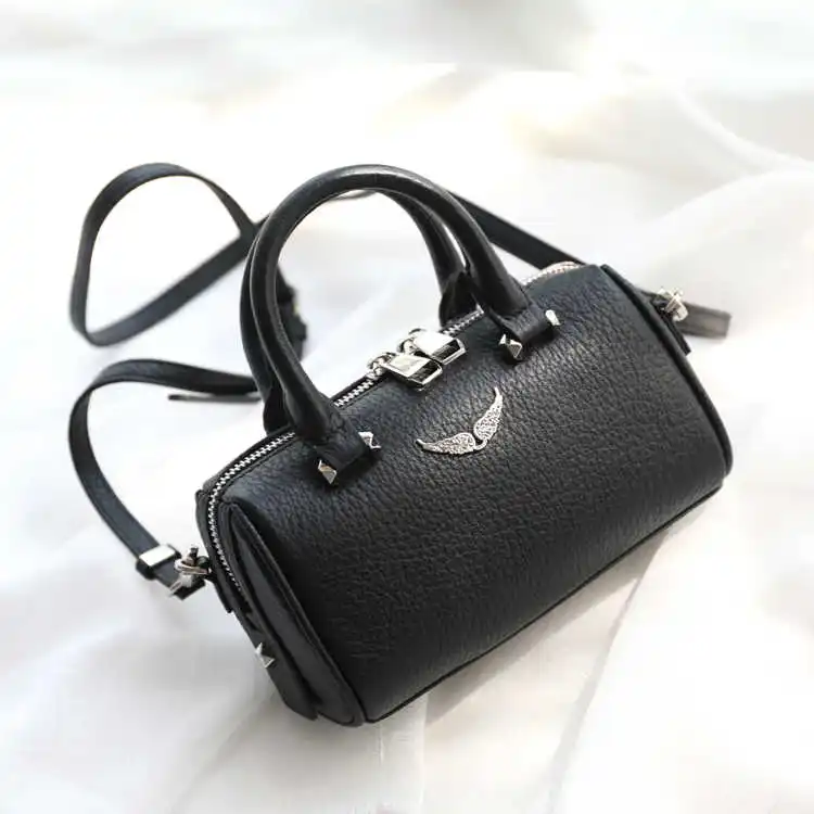 melhor Bolsa De Descanso De Couro Do Plutônio Rachado Da Forma Preta Da Mulher Com Alça De Ombro Ajustável Crossover