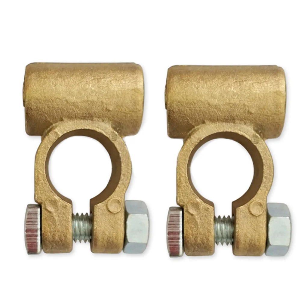 2 шт отрицательные положительные Авто Латунные кабельные клеммы автомобильного