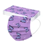 Маски одноразовые нетканые с принтом бабочек для взрослых, 3-слойные фильтры, защита от пыли, дышащие, 10 шт., косплей маски для Хэллоуина