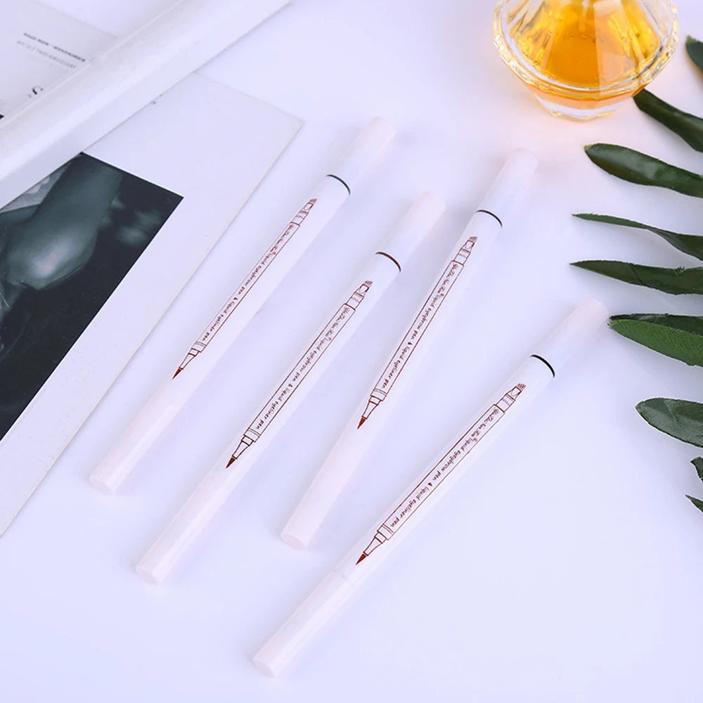 Микро подводка для бровей маркер карандаш двойная головка жидкая глаз тонкая