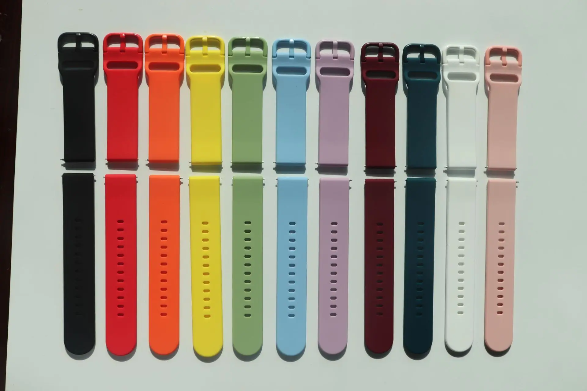 Ремешок быстросъемный для мужских часов силиконовый браслет с цветной