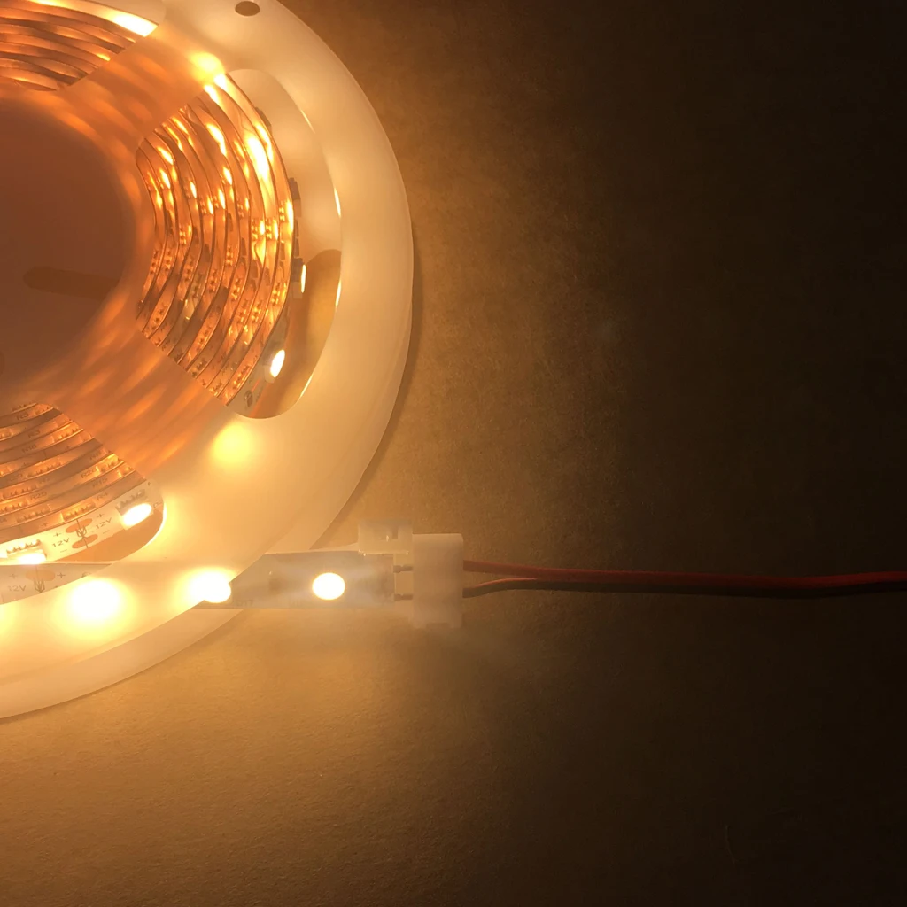 

10x Solderless LED Clip On Connection Cable For 5050/5630 Stripes