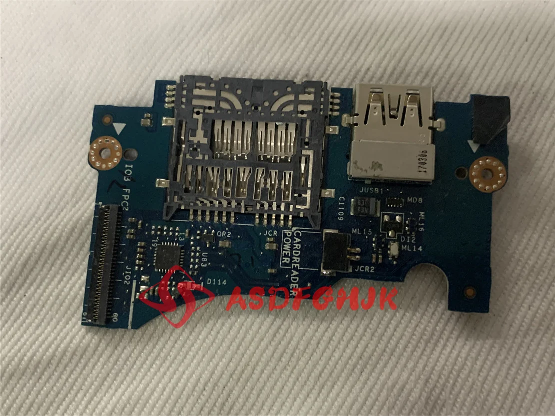 

original Power Button USB Card Reader Board for Dell XPS 13 9343 9350 9360 AAZ80 LS-C881P 0H2P6T H2P6T CN-0H2P6T TESED OK