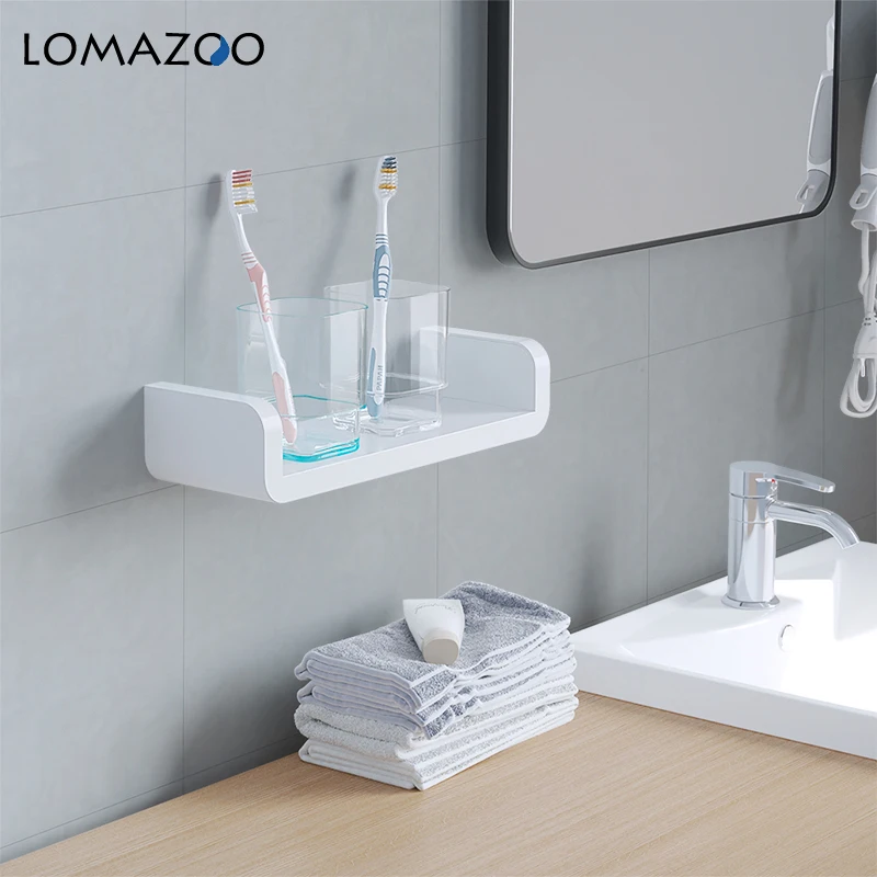 Настенный стеллаж для хранения полка ванной кухни косметики ванны прочная