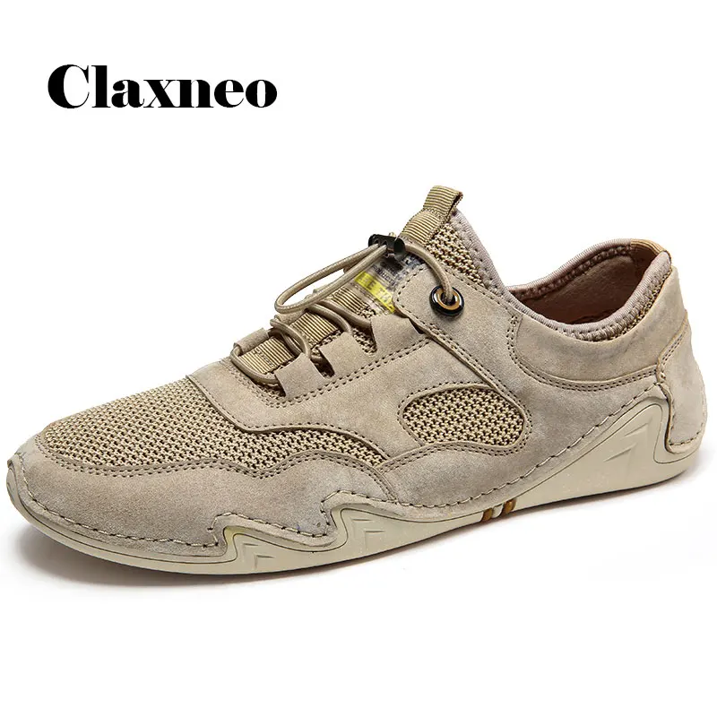 Мужская обувь модная повседневная 2020 г. летняя сетчатая кожаная мужские