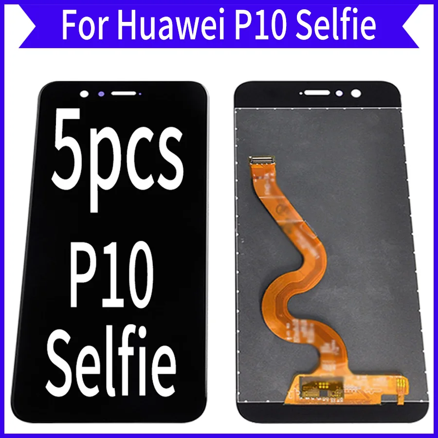 

5 шт., ЖК-дисплей с сенсорным дигитайзером в сборе для Huawei P10 Selfie
