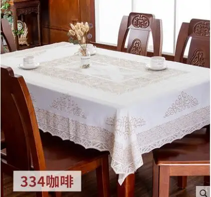 334kafei Европейский стиль, прочная ПВХ скатерть, масляная/водостойкая скатерть, свадебная скатерть, без мытья, кухонные скатерти для отеля - Цвет: 334kafei