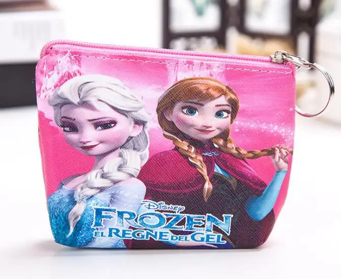 

Детский мультяшный Кошелек для монет Disney, сумочка из искусственной кожи для девочек с изображением русалки, мороженого, Эльзы, клатч для мал...