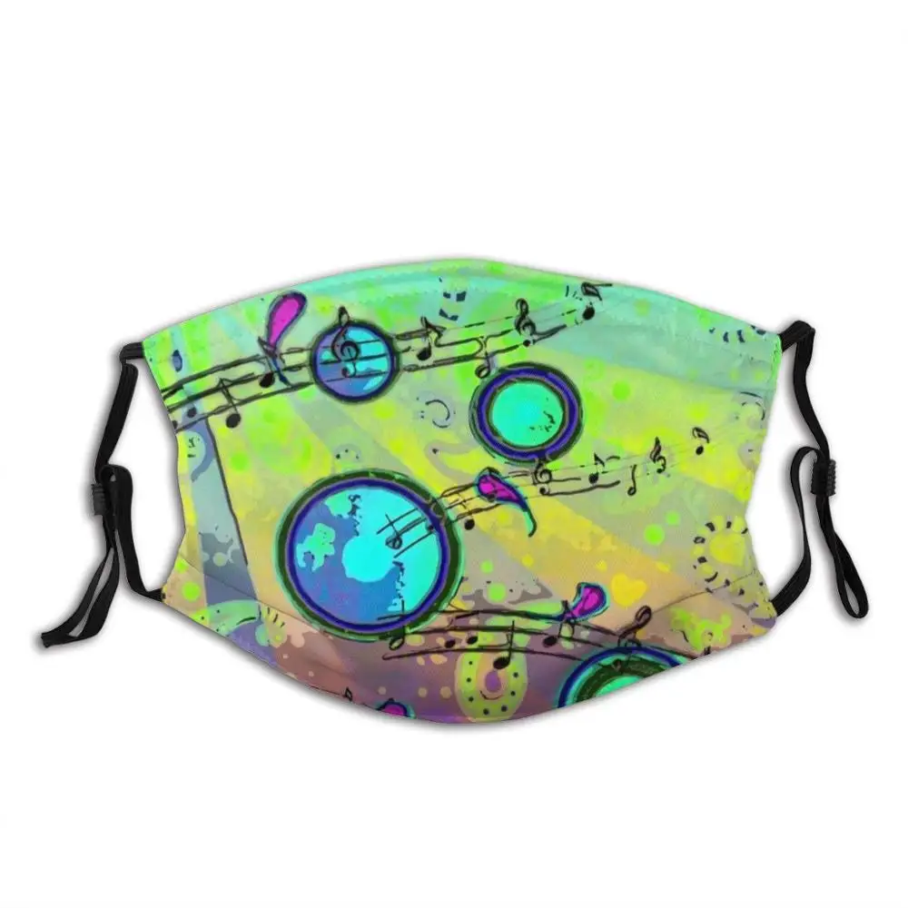 

Поп Muzik модные маски поп-арт музыкальные ноты абстрактные псыходелические музыкальная поп музыка неоновые записи 70S Винтаж