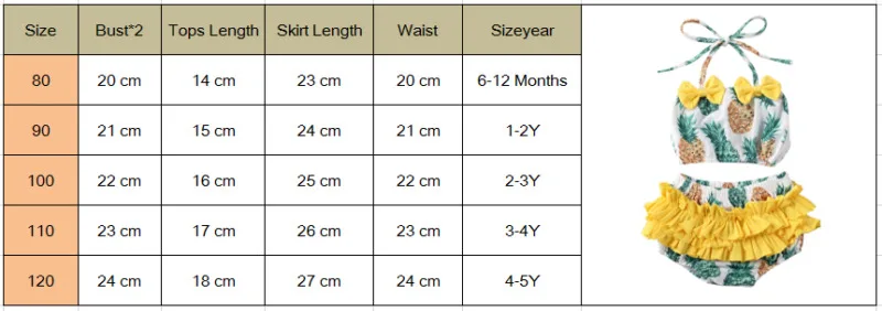 2020 Summer Baby Girl Swimwear 2Pcs Halter Fruits Print Kids Toddler Swimsuit Beach Casual Swimming Bathing Suits 0-5Y | Детская одежда