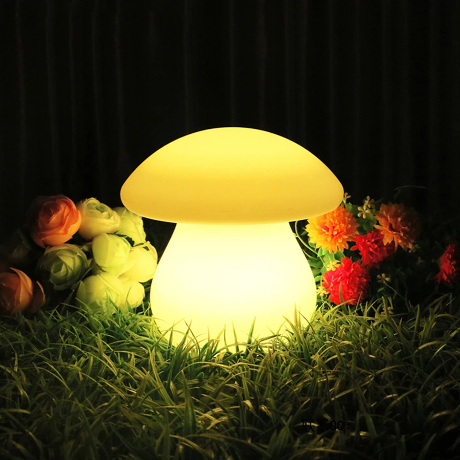 

16Color Mushroom Shape LED Night Light With Remote USB Rechargeable Kids Bedroom Table Lamp Hotel KTV Bar Atmosphere Table Light