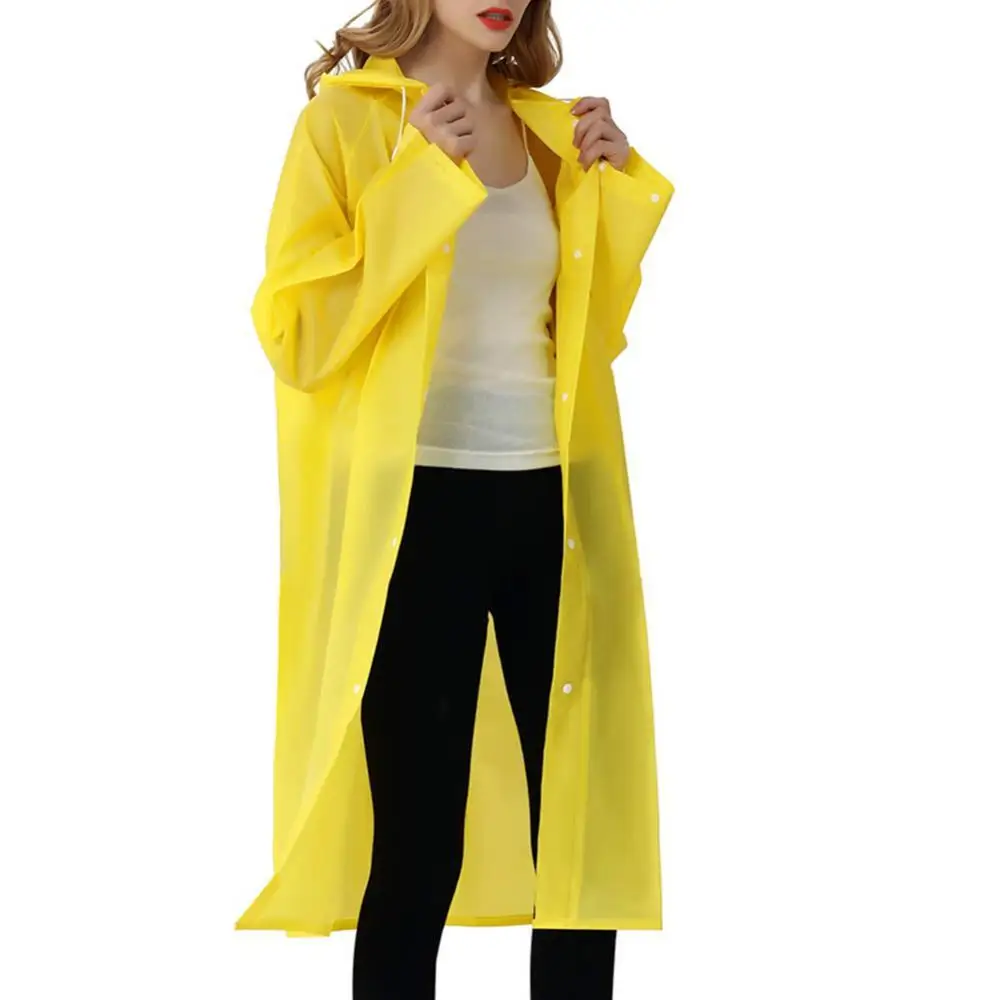 

Unisex Outdoor Waterproof Thicken Hooded Reusable Raincoat Rain Poncho Rainwear