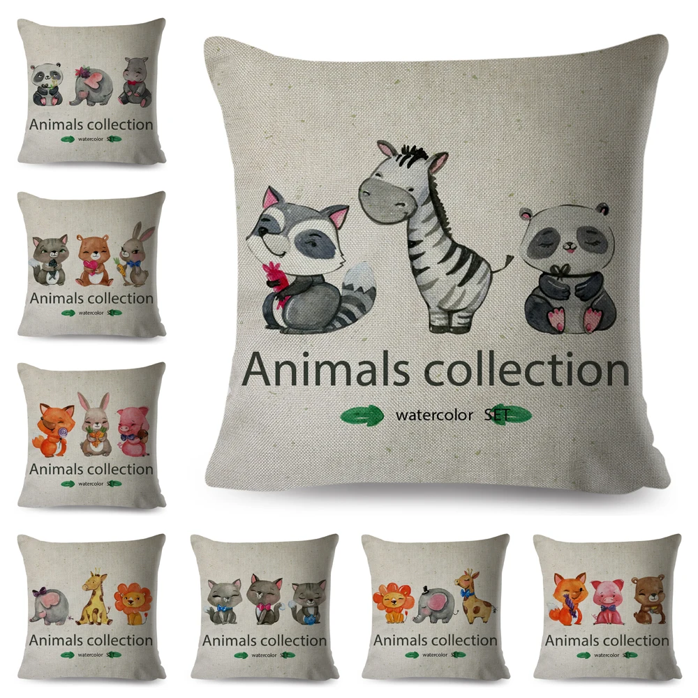 Слон Семья животных Cojines Подушка Чехол с декором на детей в возрасте от года до