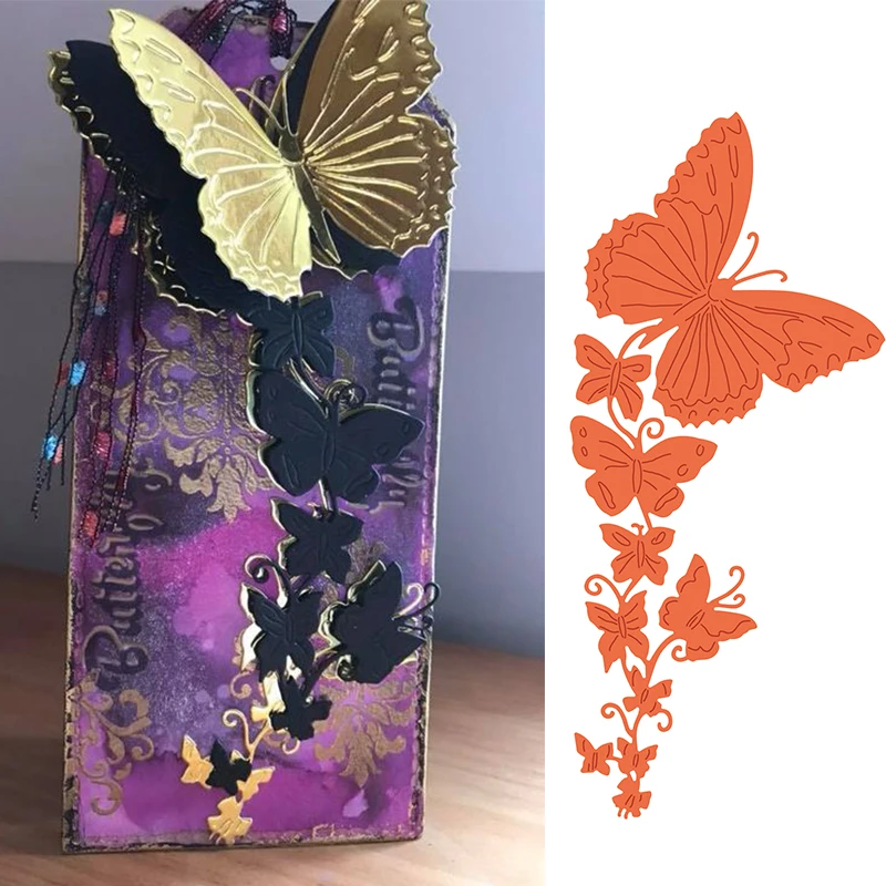 Бабочка Рамка Металлическая режущая трафарет для DIY скрапбукинга рельефная