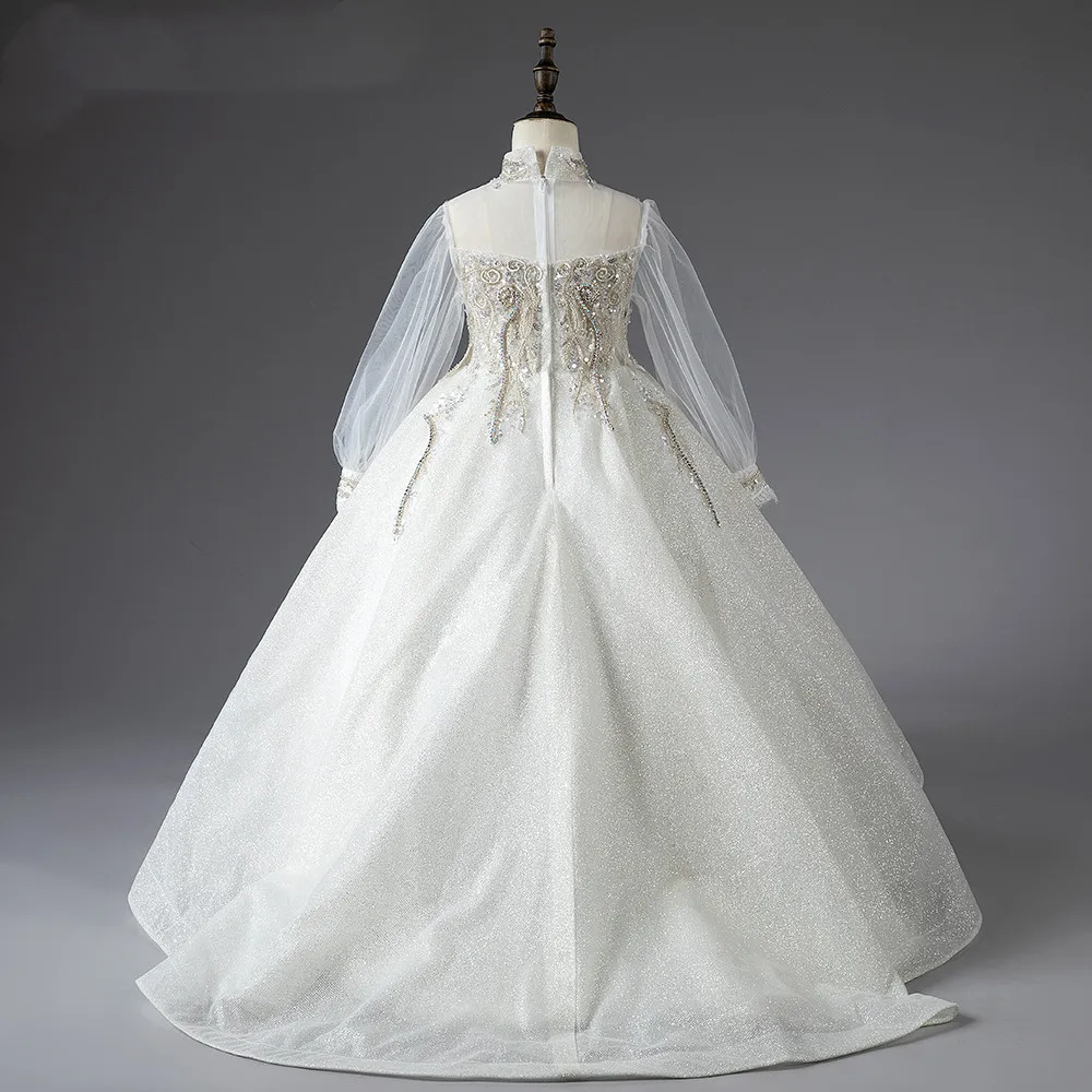 Эксклюзивное платье для девочек платья с цветами детская одежда свадебной