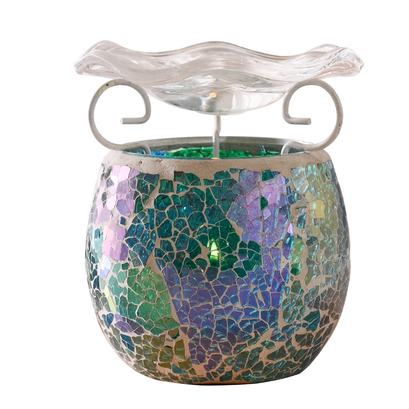 Подсвечник фонарь стеклянный светильник винтажная мозаика чайный подсвечники