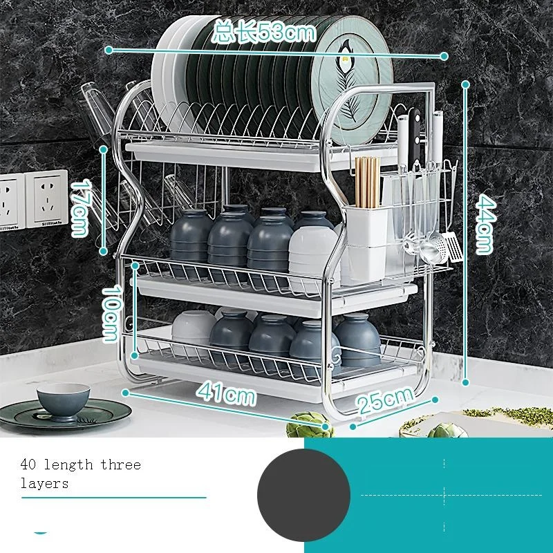 

De Platos Cucina Sink Sponge Almacenamiento Stainless Steel Dish Organizador Cocina Cozinha Mutfak Kitchen Storage Rack Holder