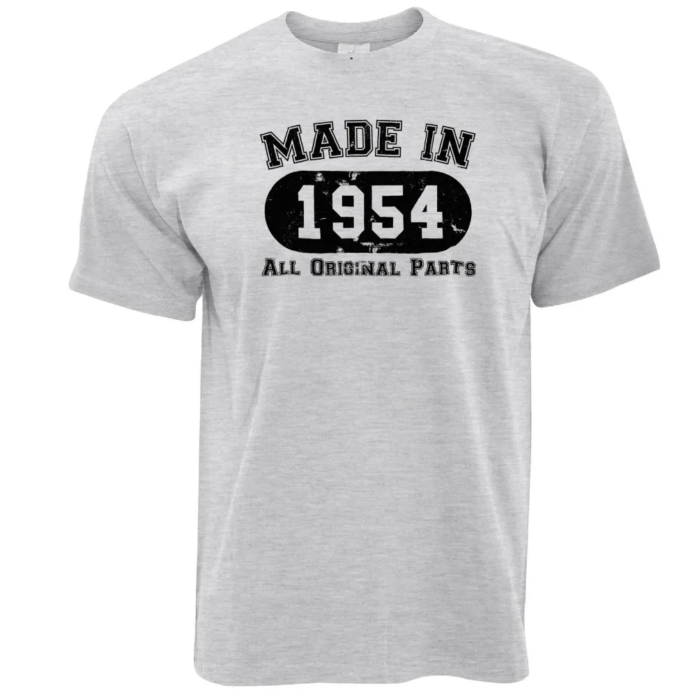 

2020 Summer New Design Cotton Male Tee Shirt Designing Birthday Mens T-Shirt Made In 1954 All Original Parts Gift Novelty Tee
