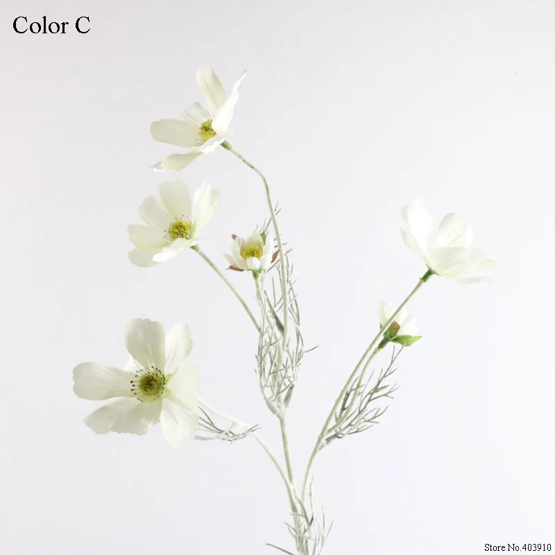 

Искусственные шелковые ромашки, 6 головок/веток