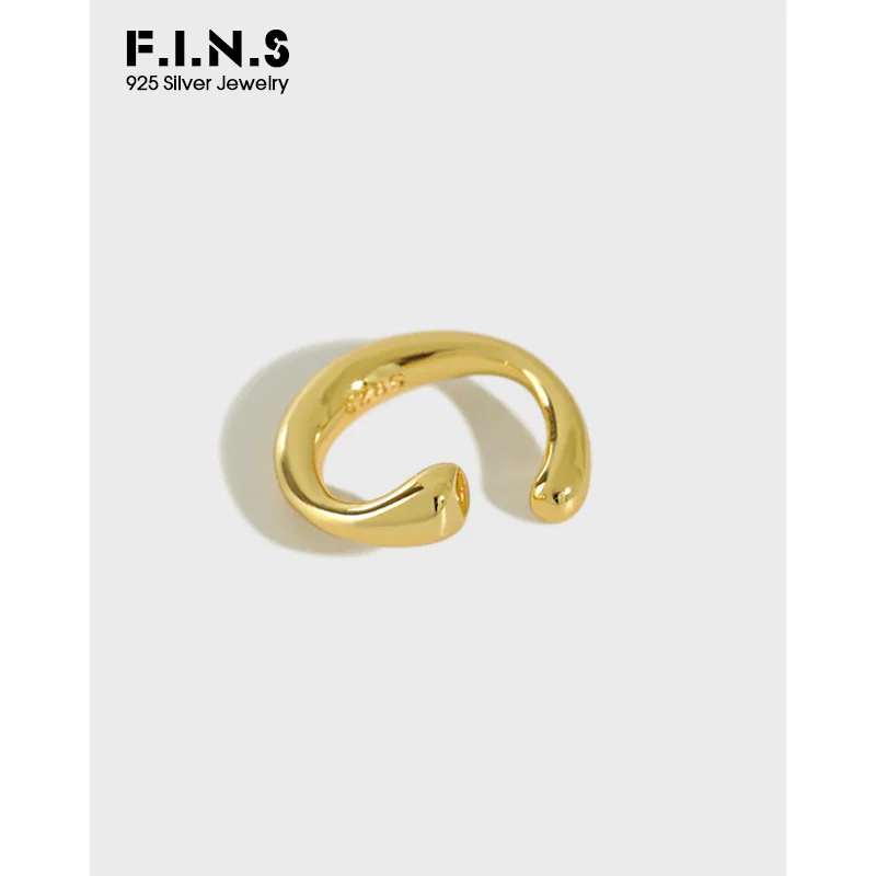 F.I.N.S корейский стиль S 925 пробы серебряный зажим для ушей INS двухтонный