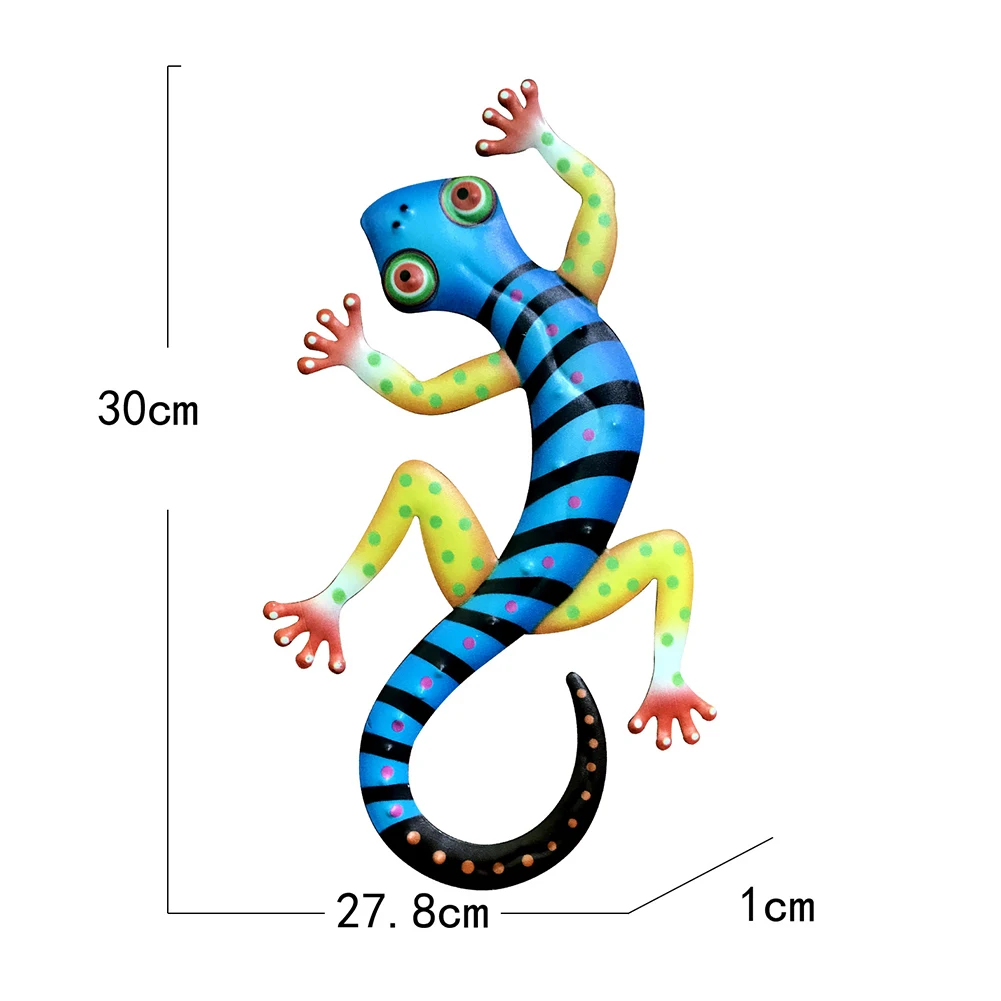 Металлический Настенный декор Gecko со стеклом для украшения дома и сада
