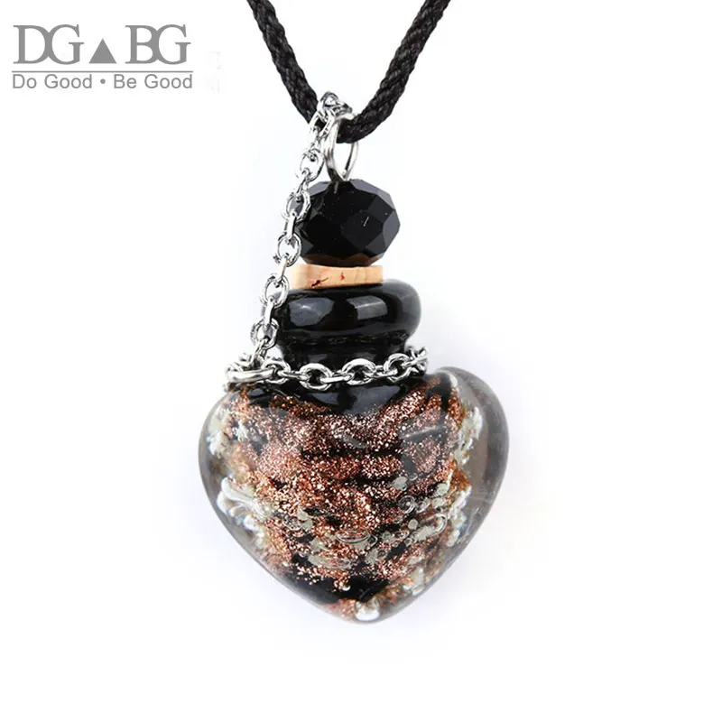 Мини полый медальон сувенир в форме сердца ожерелье кулон с Пробка для бутылки