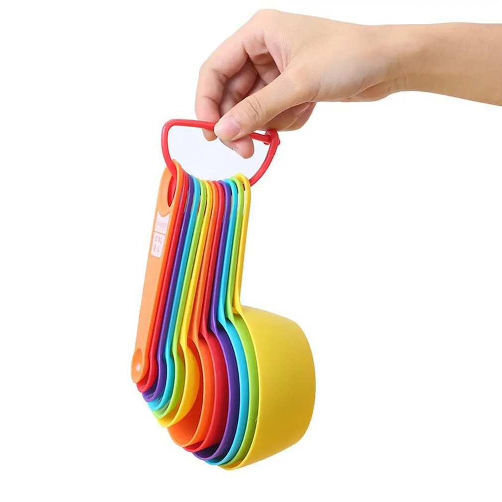 

12pcs/set Measuring Cups And Spoons Colorful Kitchen Measuring Tools Durable Nesting Cups And Spoons For Dry And Liquid