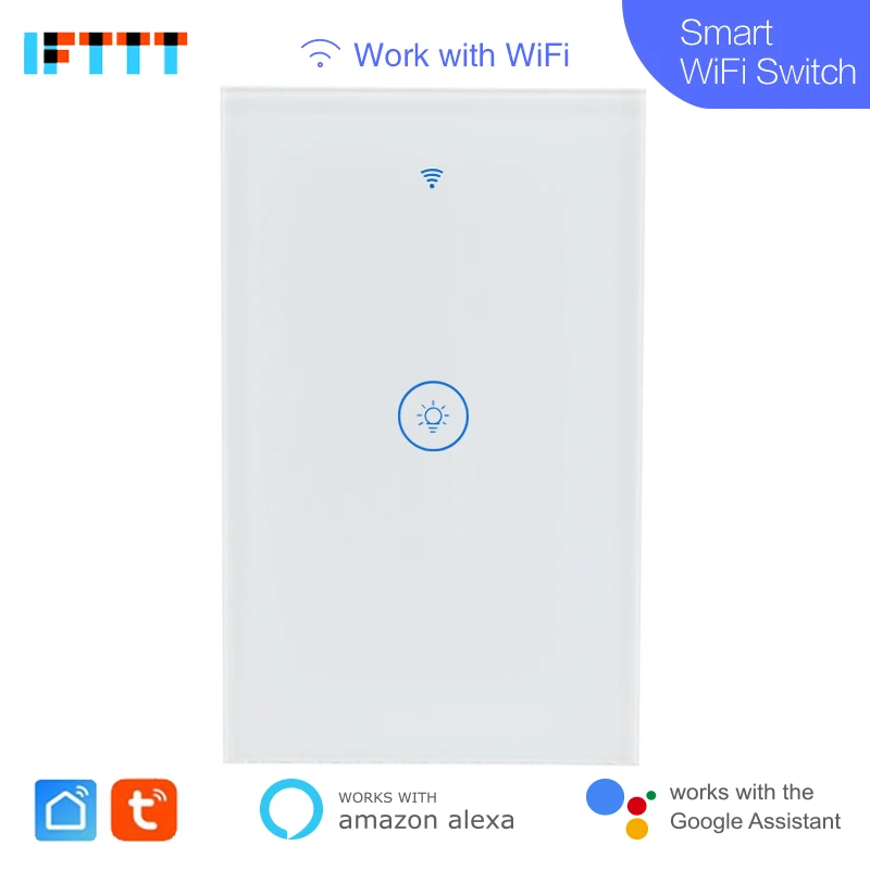 Wifi умный настенный светильник с сенсорной панелью стандарт США 1 банда дом