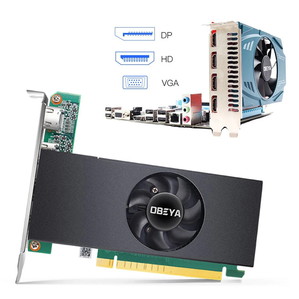 

GT730 HDMI-совместимая оригинальная игровая видеокарта, HD видеокарта памяти 2 Гб 1600 МГц GPU для настольного ПК, графическая карта