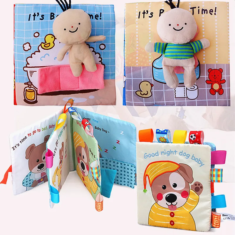 Мягкая обучающая тканевая 3d-книга для раннего развития ребенка ванна тихая