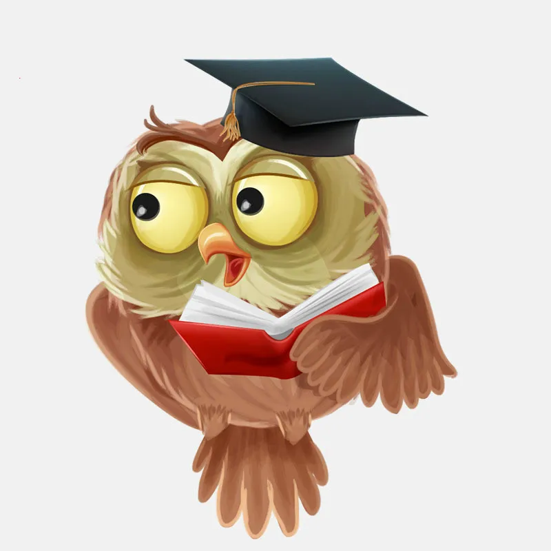 

Personality Car Stickers Lovely Owl with A Doctor Hat Accessories Motorcycle Cover Scratches Waterproof PVC 15cm *12cm