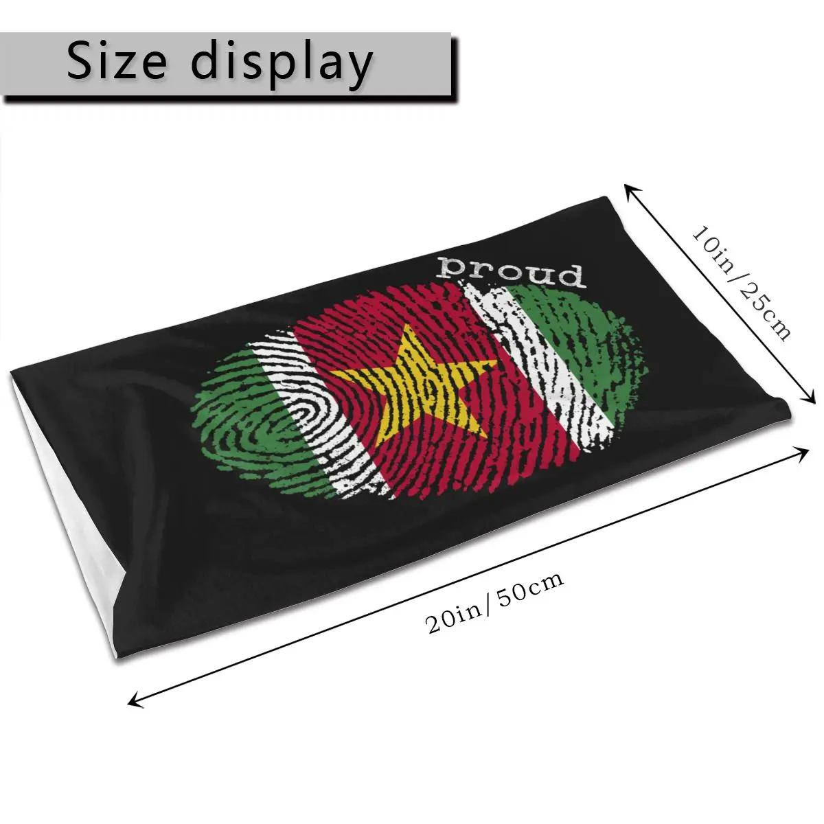 Шарф-маска унисекс на половину лица флаг Суринама