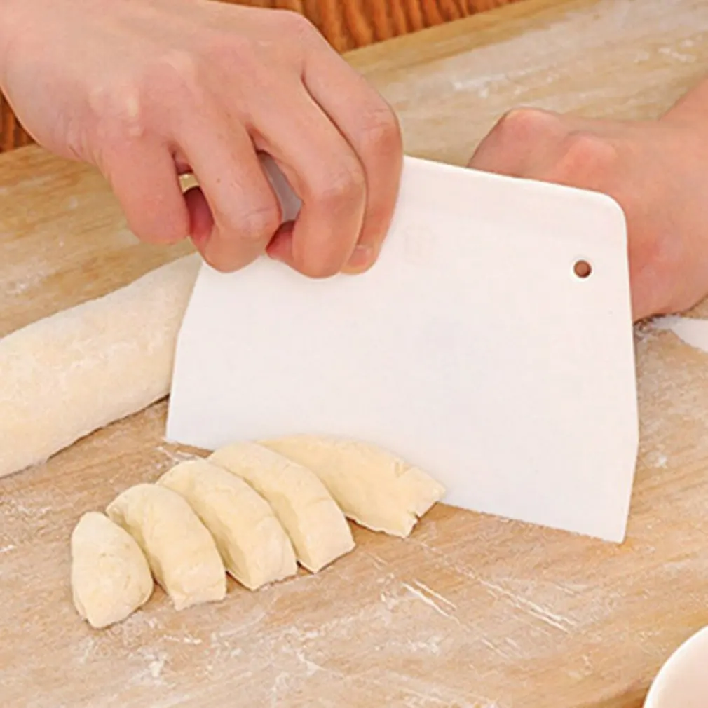 Трапециевидный скребок для теста пластиковый Кондитерский Резак легко чистить